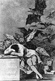 Asleep Prints: fine arts, Goya, Francisco de (1746 - 1828)