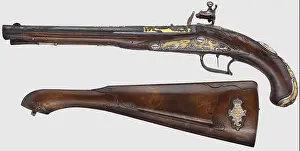 Pistol Prints: A very fine flintlock pistol with detachable stock