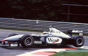 Mclaren Prints: Finnish F1 racing driver Mika Hakkinen on McLaren Mercedes, 1998