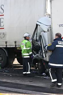 Smash Prints: Fire crew at scene of fatal accident