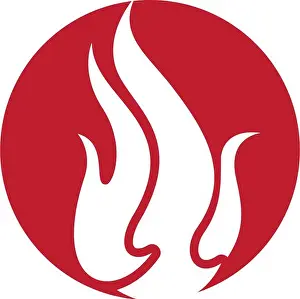 Igniting Prints: Fire logo template vector icon