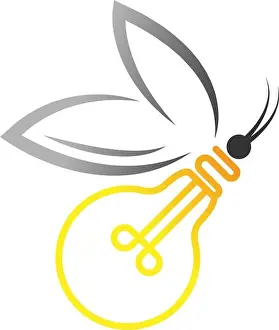 Fairy Prints: Firefly, fireflies logo design illustration