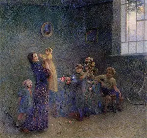 1914 Prints: The First Birthday 1914 by Plinio Nomellini