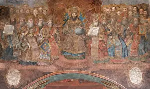 Nicaea Prints: First Council of Nicaea. Artist: Ancient Russian frescos