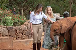 Animal Welfare Prints: First Lady Melania Trump, alongside Angela Sheldrick