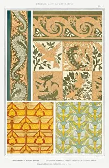 Public Domain Prints: Fish-SeaHorse / Illustration from L'animal dans la decoration (1897) by Maurice Pillard Verneuil