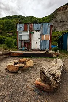 Bait Prints: fisherman's hut at port Mulgrave near staithes in yorkshire
