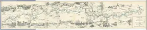 John Bartholomew Prints: Fisherman's Map of Salmon Pools on the River Dee by Maude Parker 1933 old