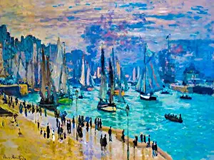 Claude Monet Prints: Fishing Boats Leaving the Harbor, Le Havre – Claude Monet