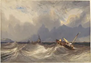 Turbulent Prints: Fishing Boats Tossed before a Storm
