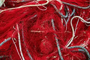 Weaving Prints: Fishing net dries in the sun. Portovenere. Italy