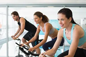 Working Out Prints: Fit people in a spin class
