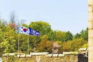 Blowing Prints: The flag of Yonsei University