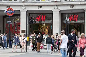 Female Adult Prints: Flagship H&M fashion store at 234 Regent Street, London, UK