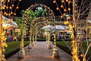 flashing light arch entrance, beautiful wallpaper background