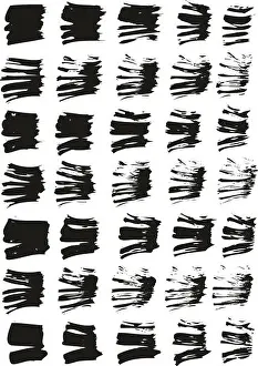 Wide Prints: Flat Brush Thin Lines & Background Mix High Detail Abstract Vector Background Lines Mix Set