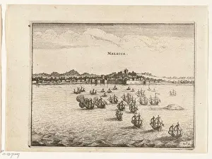 The fleet at Melaka, 1606; Malacca Gelijck shows him from the rise; Malacca