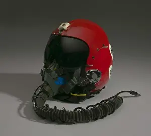 Jets Prints: Flight helmet worn by Thunderbird pilot Gen Lloyd W Newton