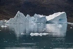 Polar Regions Prints: Floating iceberg near the Eqi glacier