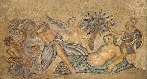 Dodecanese Prints: Floor mosaic in the Grand Master's Palace, Rhodes Town, Rhodes, Dodecanese, Greece