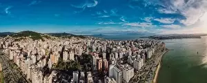 Florianopolis Prints: Florianopolis panorama. Modern buildings in Brazilian city