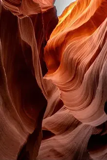 Marvelous Prints: Flowing rock formation. Natural Beauty of the Lower Antelope Canyon in Page, Arizona