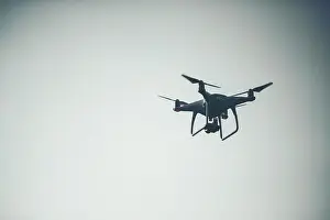 flying drone in the sky