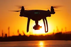 Varna Prints: Flying Drone and sunset