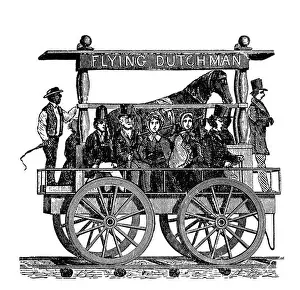 Technological Prints: Flying Dutchman Passenger Train, 19th Century