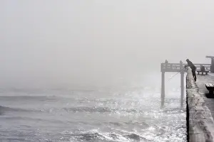 State Park Prints: Fog Over Ocean and Pier
