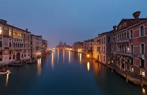 Adriatic Prints: Foggy morning at Grand Canal and in the background the Basilica Santa Maria della Salute