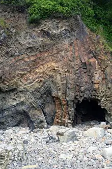 Physical Geography Prints: Folding of bedding planes at Monkstone Point