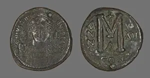 Ancient Art Prints: Follis (Coin) Portraying the Emperor Justinian I