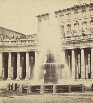 Roma Prints: Fontana avanti la Chiesa di S. Pietro (Roma)