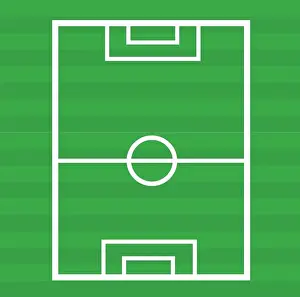 Football Field Prints: football pitch icon on white background