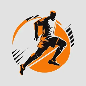 Rugby Prints: football player silhouette vector illustration