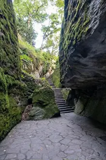 Beauty Of Nature Prints: Footpath leading to empty staircase in Sasso Spicco