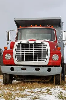 Ford Prints: Ford logo on the grill of an Louisville truck. Quebec, Canada