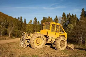 Carpathians Prints: Forest tractor LKT 81 in the Bieszczady Mountains. Eastern Carpathians, Poland, Europe