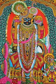 Gujarat Prints: A form of Krishna - Lord Dwarkadheesh ('King of Dwarka') worshipped in Dwarkadhish temple (a)