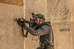 Cavalry Prints: FORT IRWIN, Calif.-- A Trooper assigned to Fury Troop