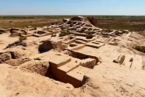 Brick Wall Prints: Foundations of the palace at Toprak-Kala or 'Earth City'