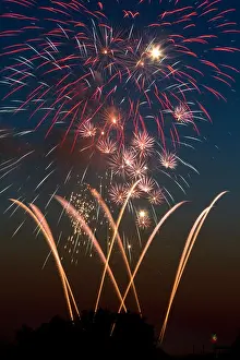 Fourth Of July Prints: Fourth of July fireworks display in Boise, Idaho, USA