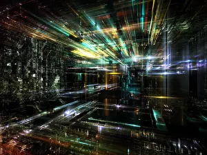 Light Trail Prints: Fractal City series
