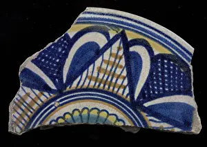 Holder Prints: Fragment majolica dish, yellow