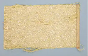 Ornamentation Prints: Fragment of silk fabric small ornamentation of asymmetrical flower stems unknown
