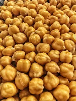 Stockimo Prints: Full frame of many raw chickpeas