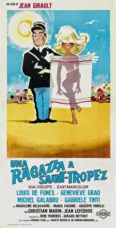 Saint Tropez Prints: Français : Affiche italienne du film français Le Gendarme de Saint-Tropez (1964)