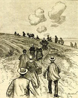 Peasants Prints: Français : Illustration de la nouvelle La Ficelle (de recueil Miss Harriet')