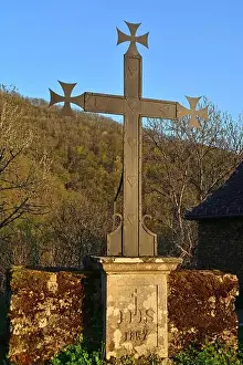 Martyrdom Prints: France, Aveyron, Carladez, Taussac, Manhaval, calvary